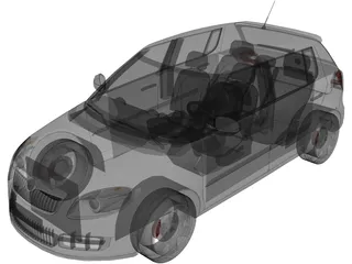 Skoda Fabia II (2010) 3D Model