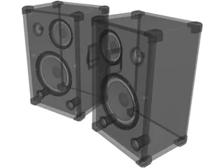 Speaker 3 Way Pair 3D Model