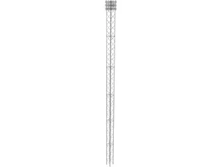 Self-Sustaining Steel Tower 36 Meters 3D Model