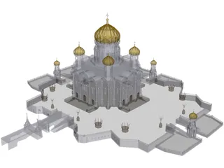 Taj Mahal Mosque 3D Model