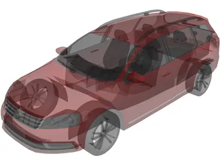 Volkswagen Passat B7 Variant (2012) 3D Model
