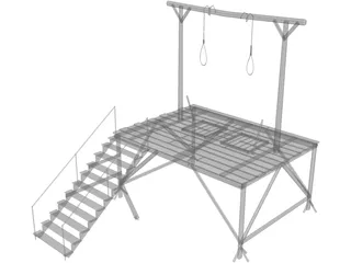 Woodern Gallows 3D Model