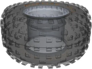 Kenda Bearclaw 25x12.5 Wheel 3D Model