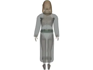 Reception Girl 3D Model