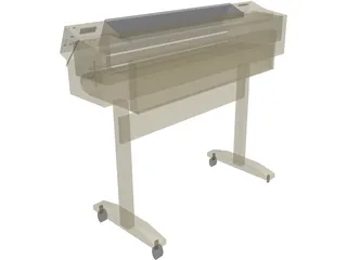 HP 750c Plotter 3D Model