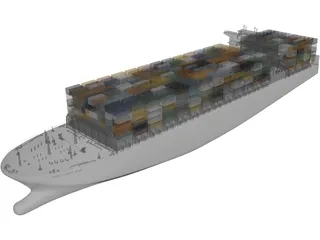 Container Ship 3D Model