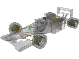 Sauber F1 Car 3D Model
