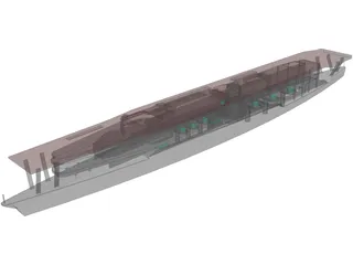 Akagi Aircraft Carrier 3D Model