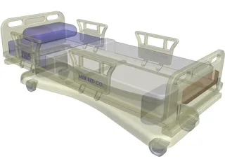 Hospital Bed 3D Model