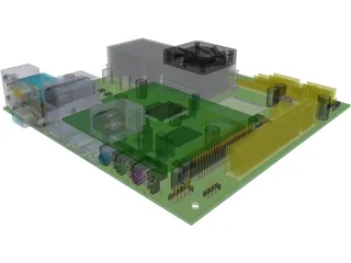 Motherboard Mini ITX 3D Model