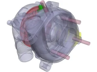 Garrett GT15 Turbocharger 3D Model