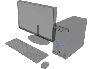 HP Computer 3D Model