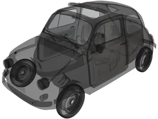 Fiat 500L 3D Model