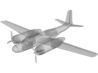 Douglas A-26 Invader 3D Model