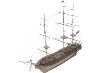 Constitution Ship 3D Model