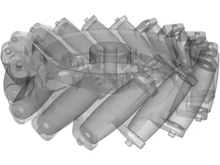 Mecanum Wheel 3D Model