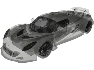 Lotus Hennessey Venom GT (2010) 3D Model