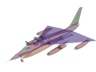 Convair B-58 Hustler Bomber 3D Model