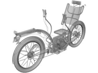 Recumbent Electric Bicycle 3D Model