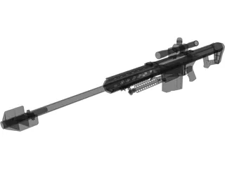 Barrett M107 Sniper Rifle 3D Model