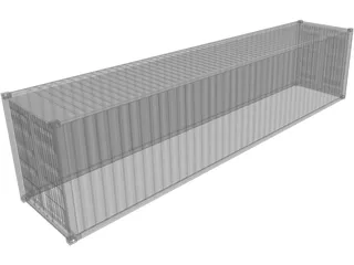 Shipping Container 40` 3D Model