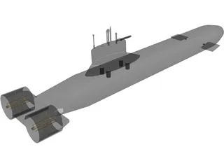 Typhoon Submarine 3D Model