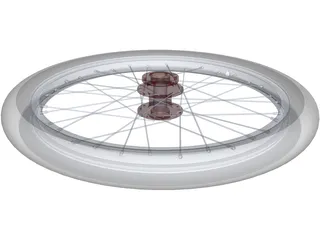 Trike Front Wheel 18 inch 3D Model