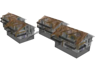 Houses Buildings 3D Model