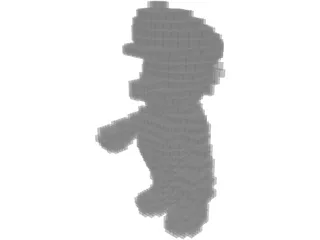 Pixel Mario Color 3D Model