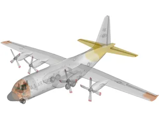 Lockheed C-130 Hercules 3D Model