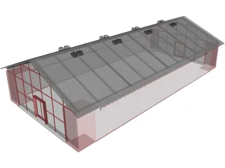 Industrial House 3D Model