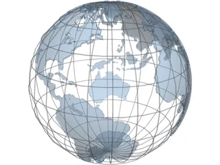 Globe Map 3D Model