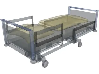 Hospital Bed 3D Model