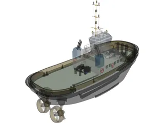 Tug Boat 3D Model