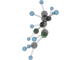 Nicotine Molecule 3D Model