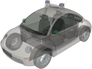 Volkswagen Beetle Police 3D Model