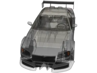 Nissan Skyline GTR [Tuned] 3D Model