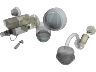 Security Cameras Set 3D Model