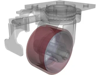 Caster Wheel 700 kg 3D Model