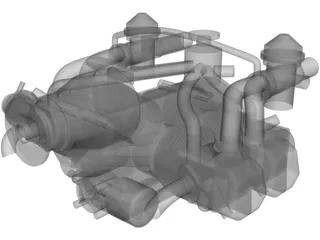 Rotax 912 Engine 3D Model