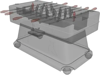 Foosball Table 3D Model