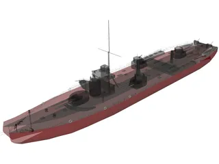 River Monitor Russian 3D Model