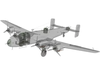 Handley Page Halifax B.III 3D Model