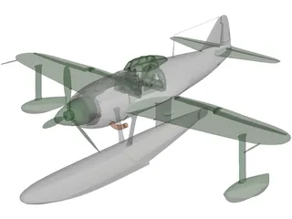 Kawanishi N1K Kyofu 3D Model