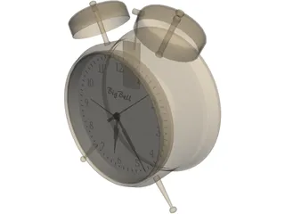 Big Bell Alarm Clock 3D Model