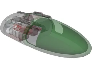 Futuristic Air Car 3D Model