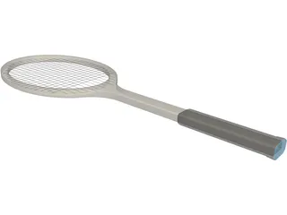 Tennis Racket Vintage 3D Model
