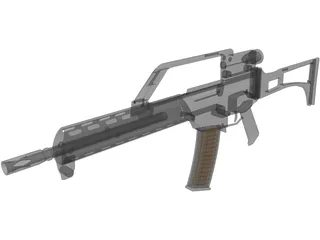 H&K G36K 3D Model