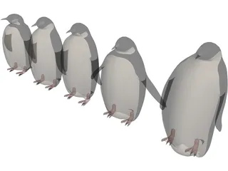 Penguins 3D Model