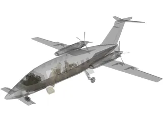 Piaggio P180 Avanti 3D Model